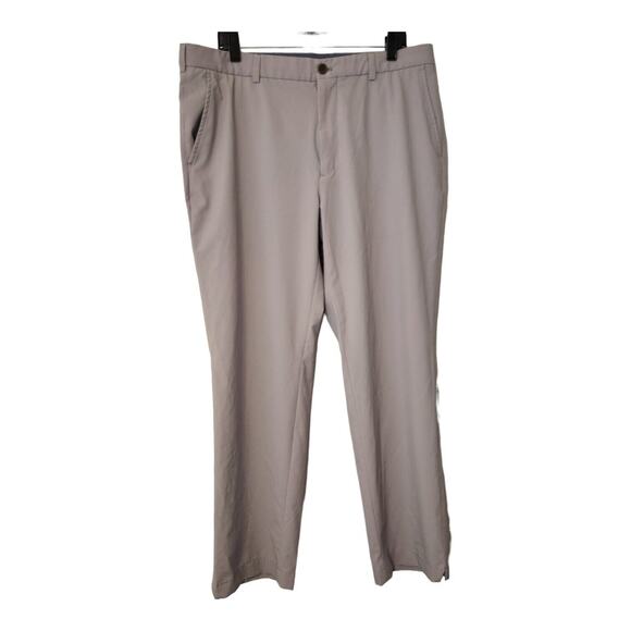 Brooks Brothers Golf Pants 38 X 30 Gray Grey Polyester Zip Pockets Work Wear - Picture 1 of 12